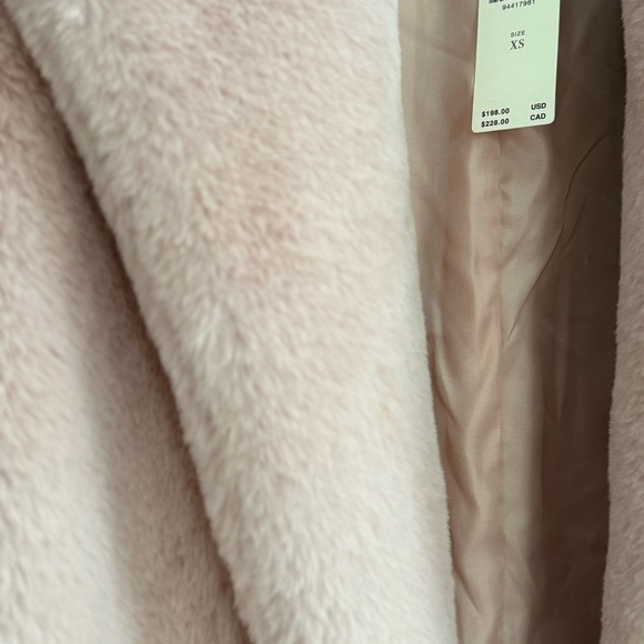 Silky Blush Pink Faux Fur Coat - Picture 12 of 12